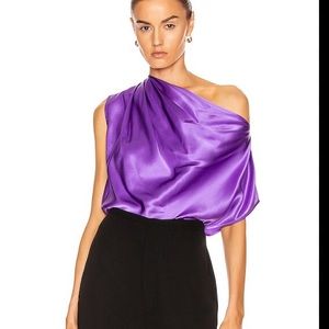 Michelle mason asymmetrical drape top